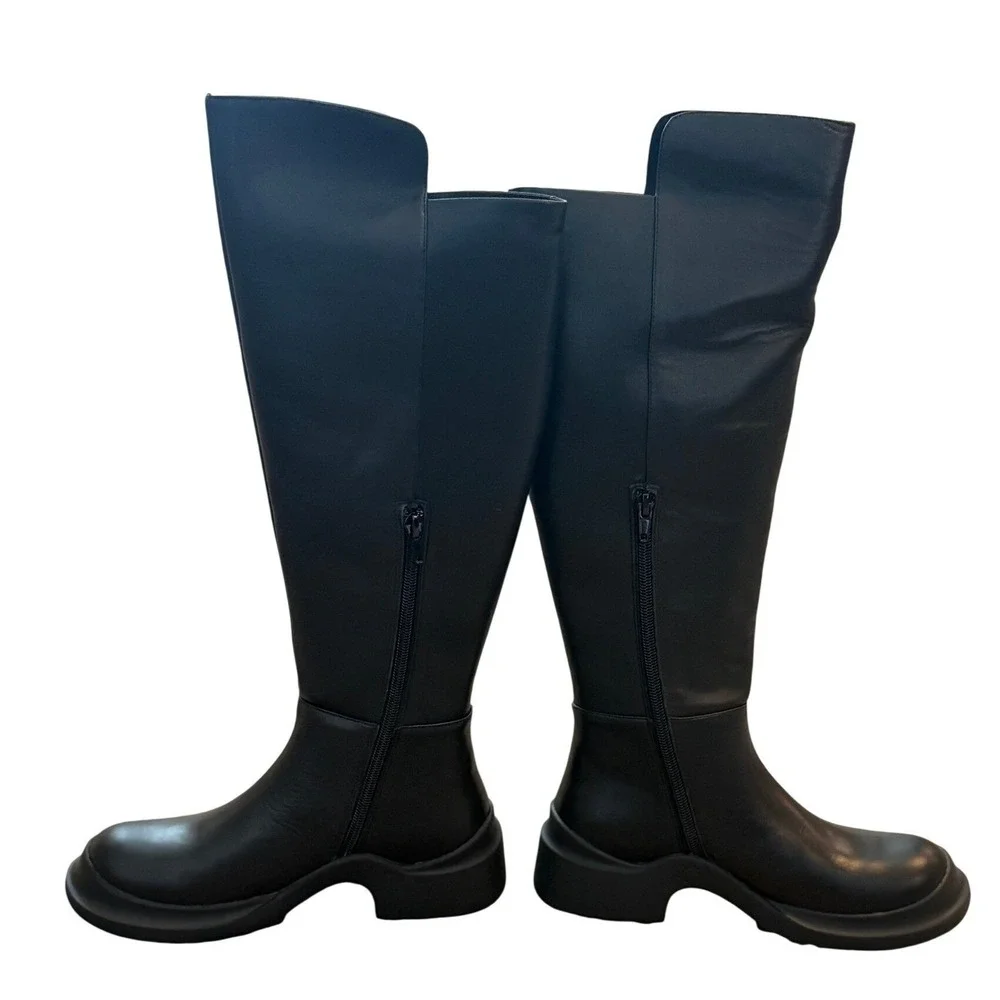 NEW Jeffrey‎ Campbell Womens Black Excursion Knee High Boots Size 5.5